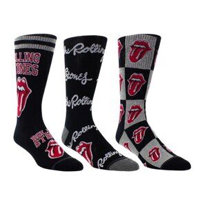Perri's Socks The Rolling Stones Collegiate Assorted Crew Socks 3 Pair - RSC370